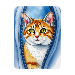 Imán Acuarela Cute hermosa y popular colección de gatos