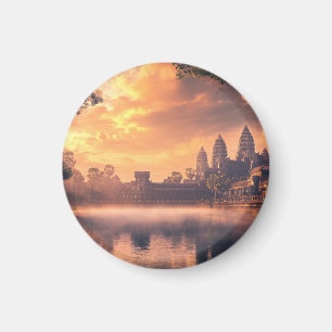 Imán Acuarela de Angkor Wat