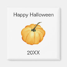 Acuarela de calabaza naranja Feliz año de Hallowee