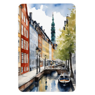 Imán acuarela de Copenhague