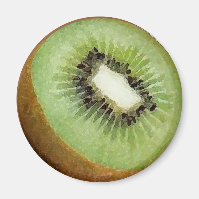 Imán Acuarela De Fruta Kiwi - Magnet (Frente)