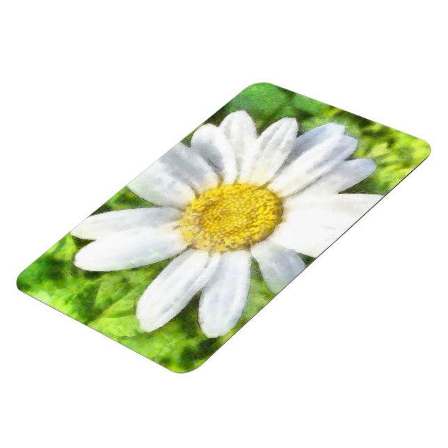 Imán Acuarela de margarita radiante (Lado Izquierdo)