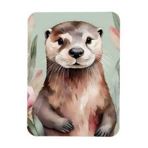 Imán Acuarela de Otter Boho Adorable