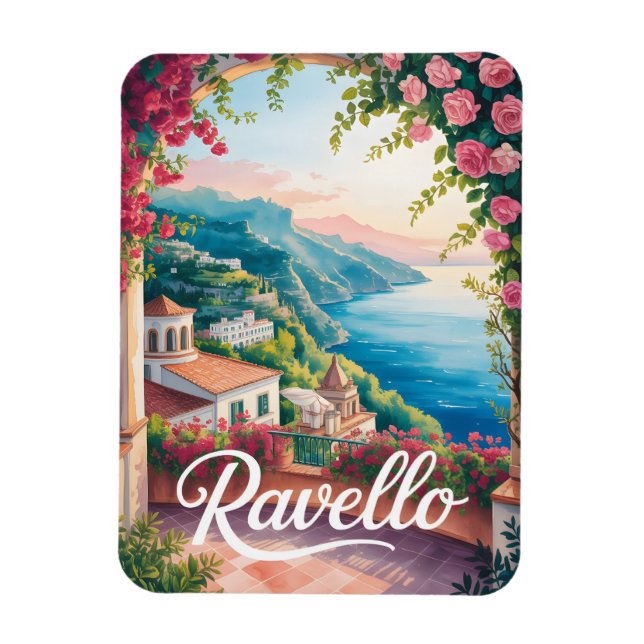 Imán acuarela de Ravello (Vertical)