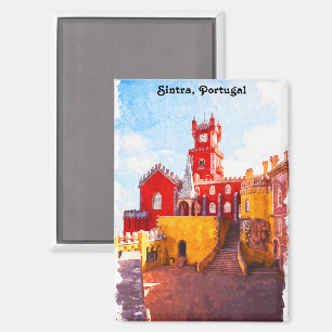 Imán Acuarela de Sintra Portugal
