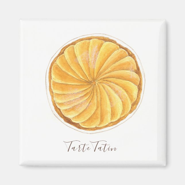 Imán acuarela de Tarte Tatin (Frente)