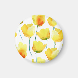 Imán Acuarela de Tulipanes Coloridos: Ilustración Perfe