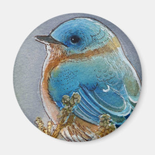 Imán Acuarela del Bluebird