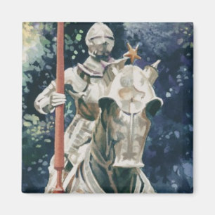 Imán Acuarela del caballero de la "armadura brillante"