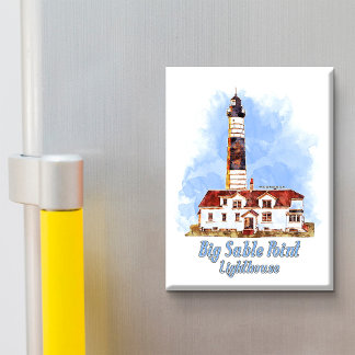 Imán acuarela del faro del punto de la gran sabilidad -