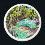 Imán Acuarela del Parque Nacional Everglades<br><div class="desc">Mira este impresionante ilustracion acuático del Parque Nacional Everglades y prepárate para algunas aventuras. ¡Mira también mi tienda para más diseños!</div>