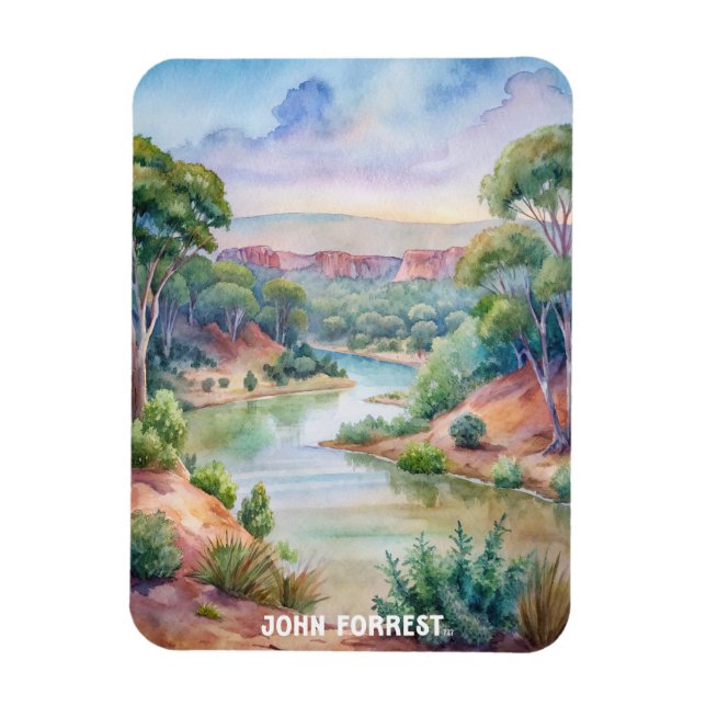 Imán Acuarela del Parque Nacional John Forrest (Vertical)