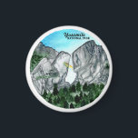 Imán Acuarela del Parque Nacional Yosemite<br><div class="desc">Echa un vistazo a este impresionante ilustracion acuático del Parque Nacional Yosemite y prepárate para practicar senderismo,  acampada y escalada. ¡Mira también mi tienda para más diseños!</div>