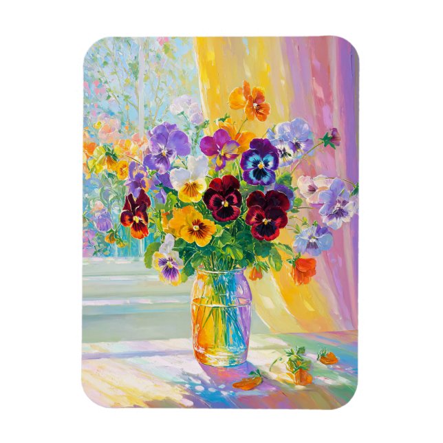 Imán Acuarela floral  (Vertical)