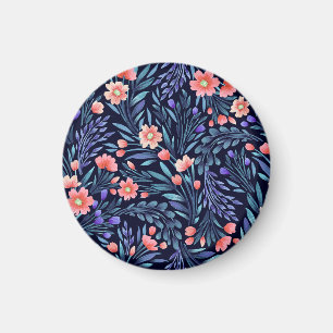 Imán acuarela floral, patrón ininterrumpido, diseño de