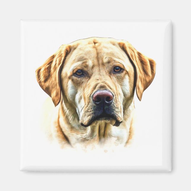 Imán Acuarela Labrador Recuperador (Frente)