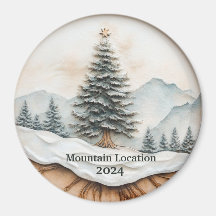 Acuarela personalizada Montaña Rústica