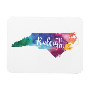 Imán Acuarela Raleigh, Carolina del Norte