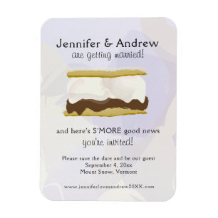 Imán Acuarela S'mores Purple Save the Date