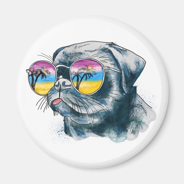 Imán Acuarela Tropical (Frente)