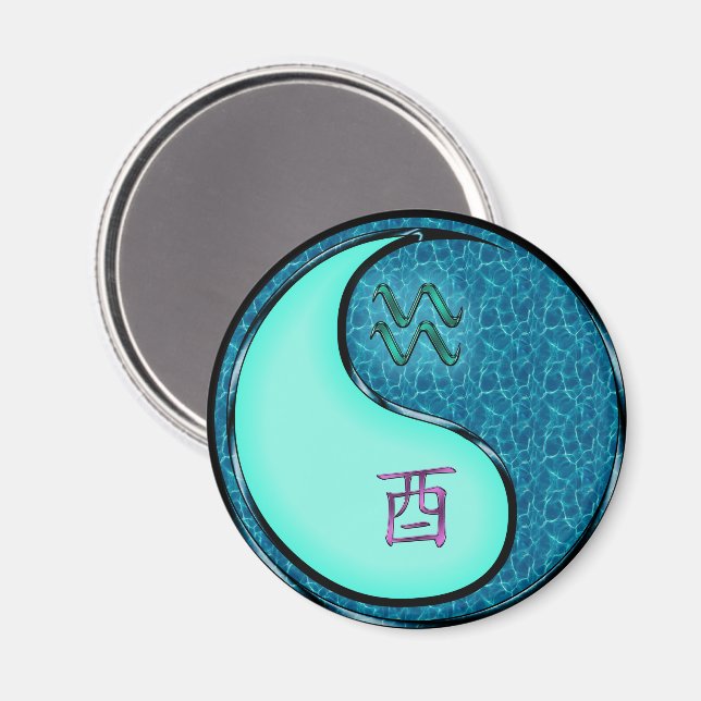 Imán Acuario & Gallo de Agua (Anverso/Reverso)