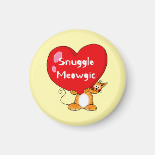 Imán Acurrucijarse a Meowgic Funny Cat Pun Art