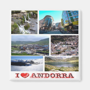 Imán AD - Andorra - Me encanta - Collage Mosaic