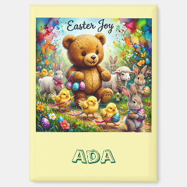 Imán ADA ~ EASTER TEDDY BEAR Easter Chicks ~  Magnet