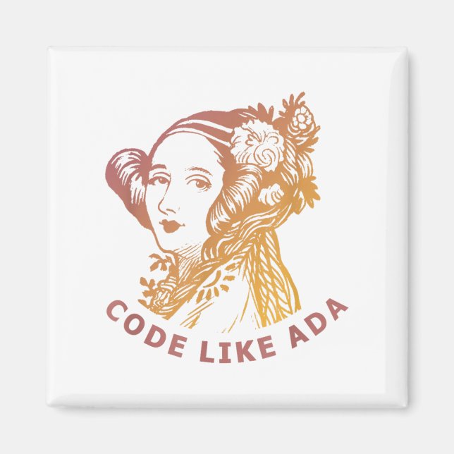 Imán Ada Lovelace Dawn Gradient Code Like Ada  (Frente)