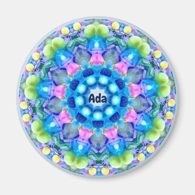 Imán ADA ~ Patrón personalizado de Pascua Fractal ~ Mag (Frente)