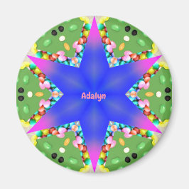 Imán ADALYN ~ Fractal ~ Magnet Personalizado Estrella d