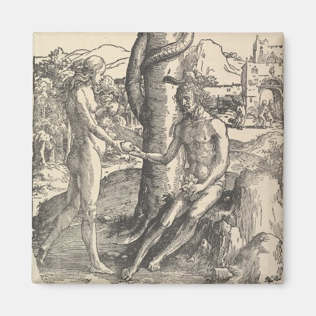 Imán Adam y Eva: La caída del hombre (Lucas van Leyden) (Frente)