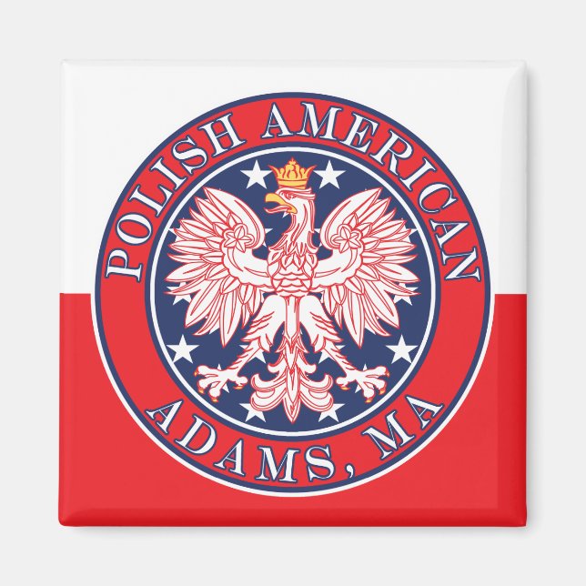 Imán Adams Massachusetts Polaco (Frente)