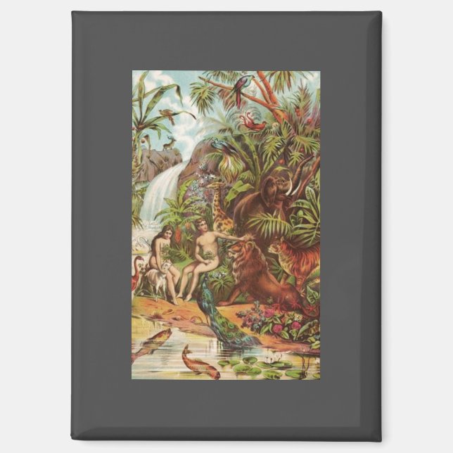 Imán Adán y Eva en el Jardín  (Anverso)