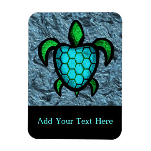 Imán adaptable de Flexi de la tortuga azul de
