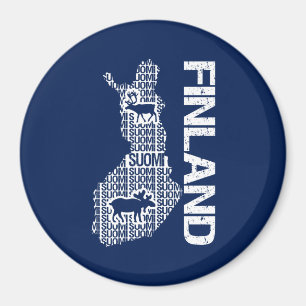 Imán adaptable del MAPA de FINLANDIA