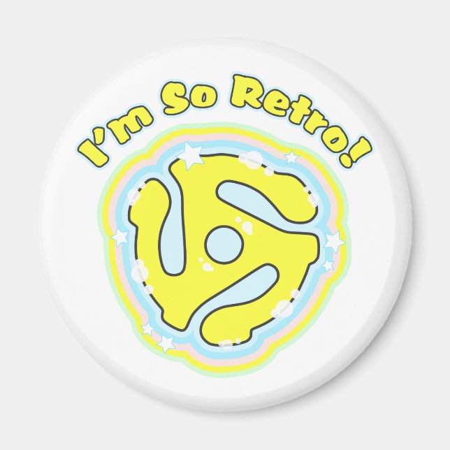 Imán Adaptador de 45 RPM tan retro (Frente)