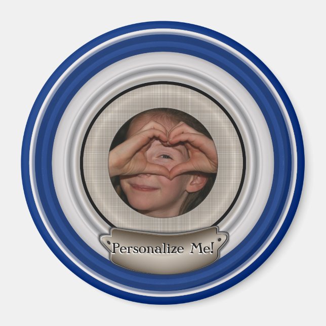 Imán Add Your Photo and Choose Any Color Frame (Frente)