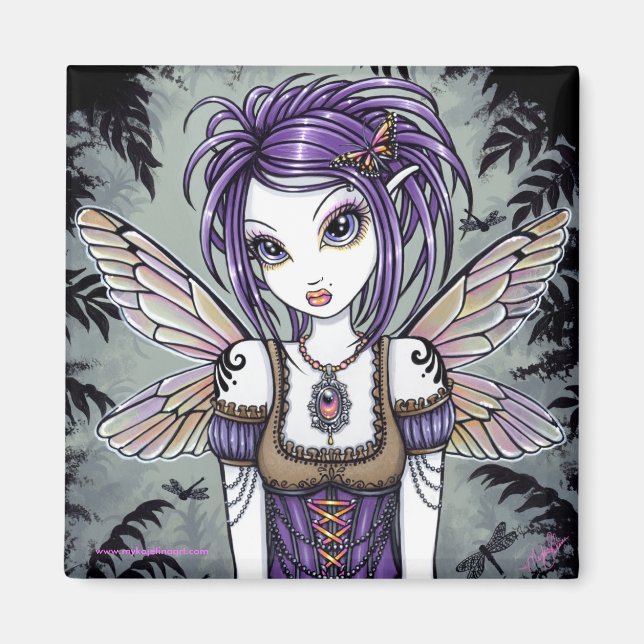 Imán "Addison" Dragonfly Fairy Art Magnet (Frente)