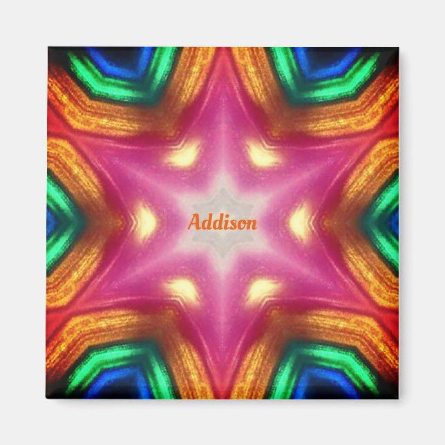 Imán ADDISON ~ Modelo abstracto brillante ~ (Frente)