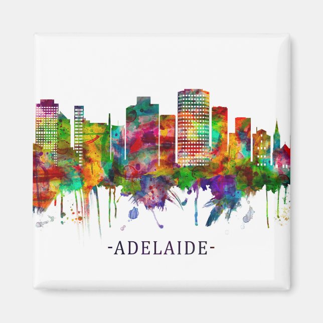 Imán Adelaide Australia Skyline (Frente)