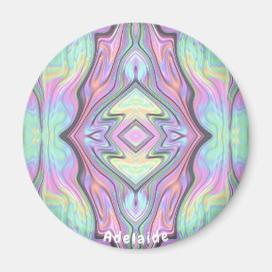 Imán ADELAIDE ~ Diseño perlado amarillo verde y rosa