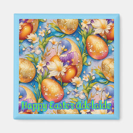 Imán ADELAIDE ~ Happy Easter ~ Golden Eggs ~ 