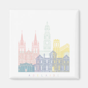 IMÁN ADELAIDE SKYLINE POSTER PASTEL