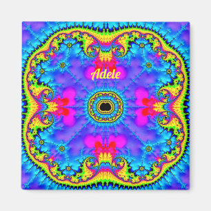 Imán ADELE ~ 3D Diseño fractal Fluoro Shades Magnet