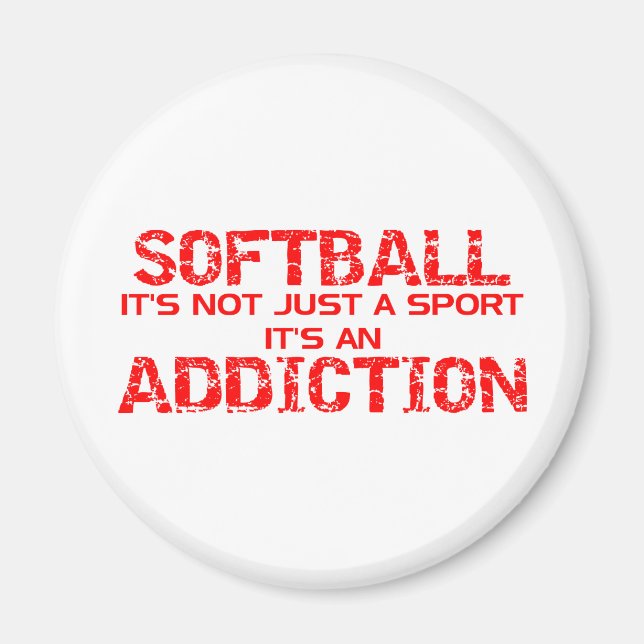 Imán Adicción al Softball (Frente)