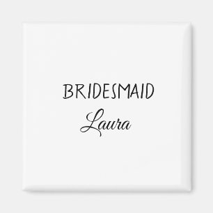 Imán Adición mínima simple nombre de novia regalo de 
