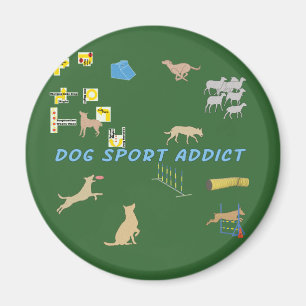 Imán Adicto al deporte del perro