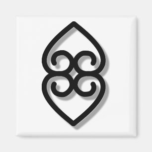 Imán Adinkra - earth-BW