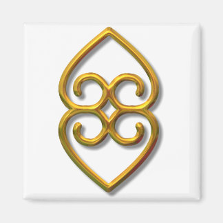 Imán Adinkra-earth-gold
